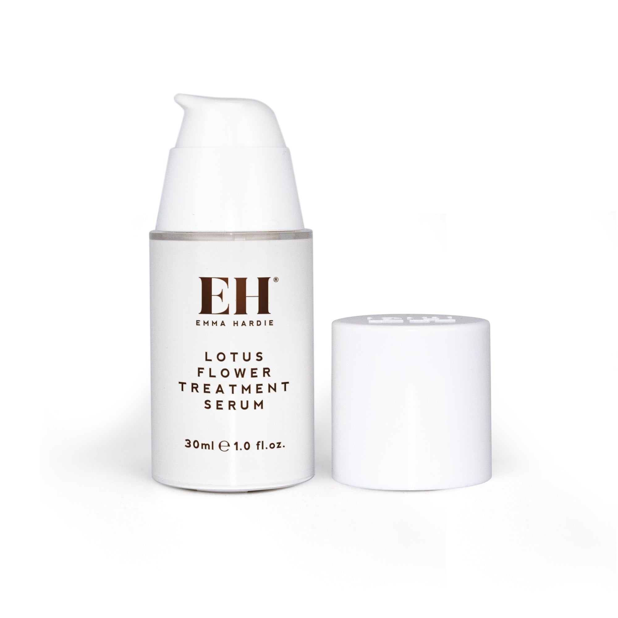 Erna Hardie Lotus Flower Treatment Serum bottle on a white background