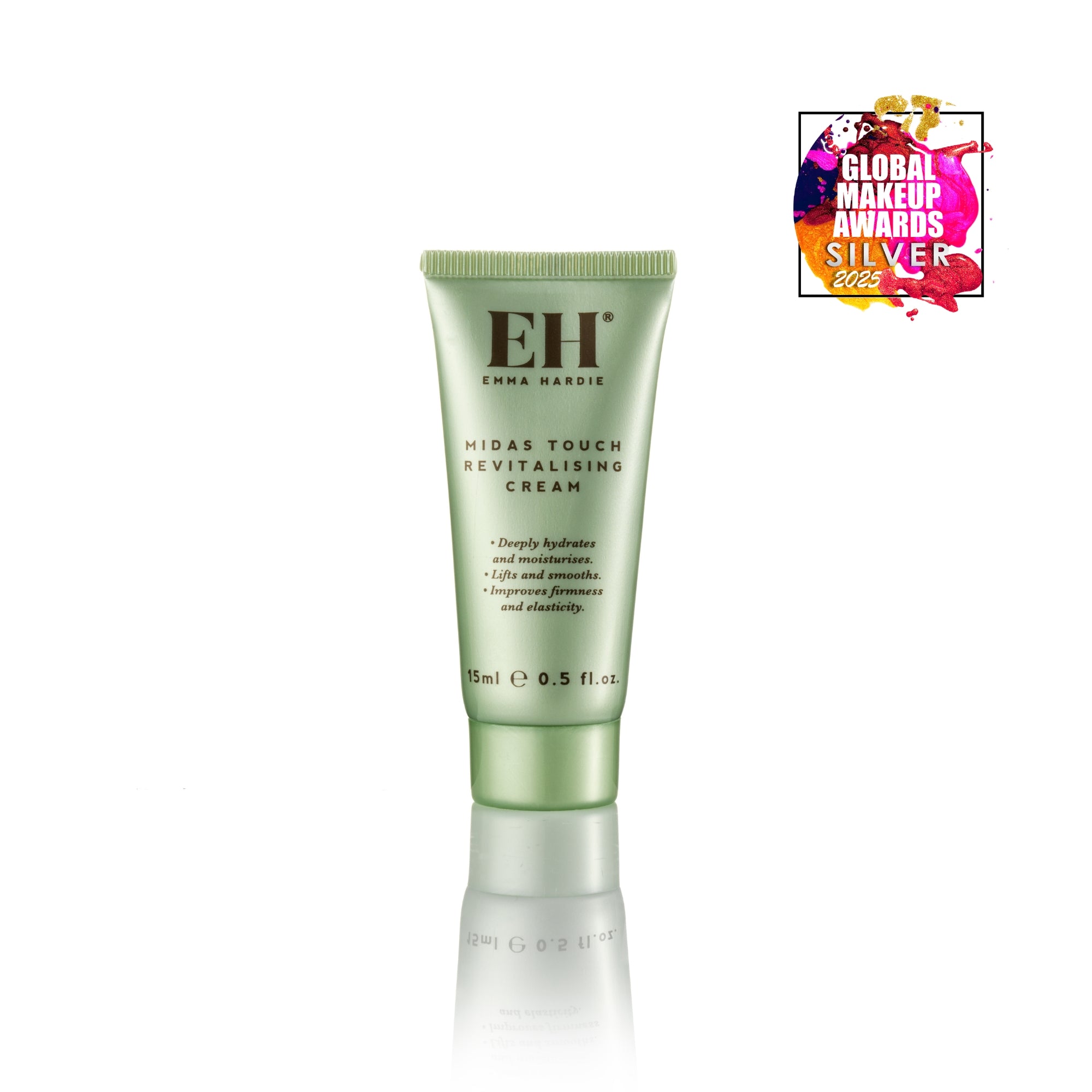 Tube of EH Midas Touch Revitalising Cream on a white background