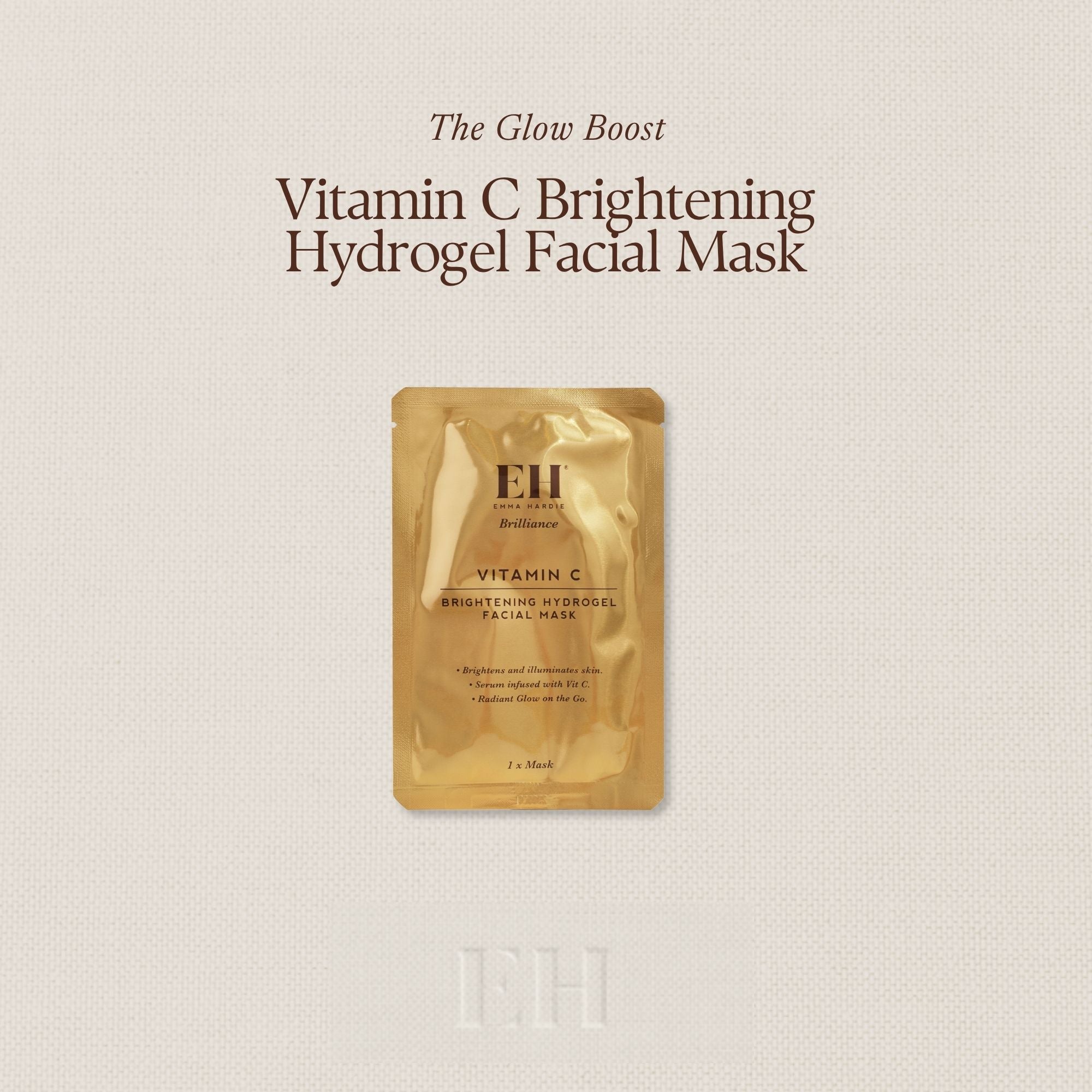 The Glow Boost
Vitamin C Brightening Hydrogel Facial Mask