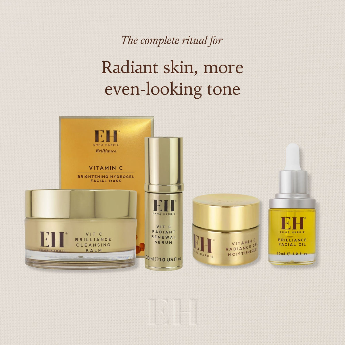 The complete ritual for Radiant skin, more even-looking tone