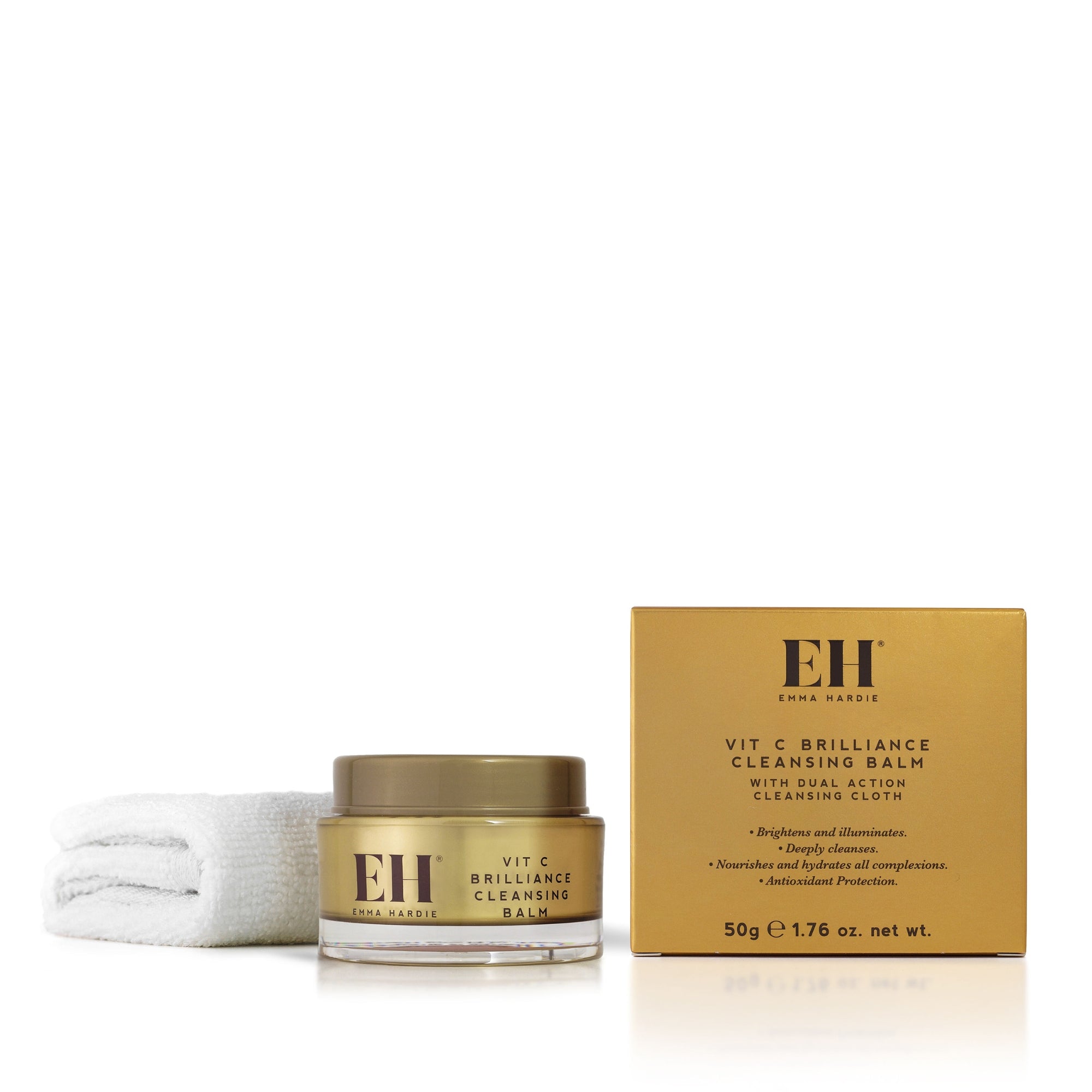 Vit C Brilliance Cleansing Balm with Dual Action Cleansing Cloth 50g