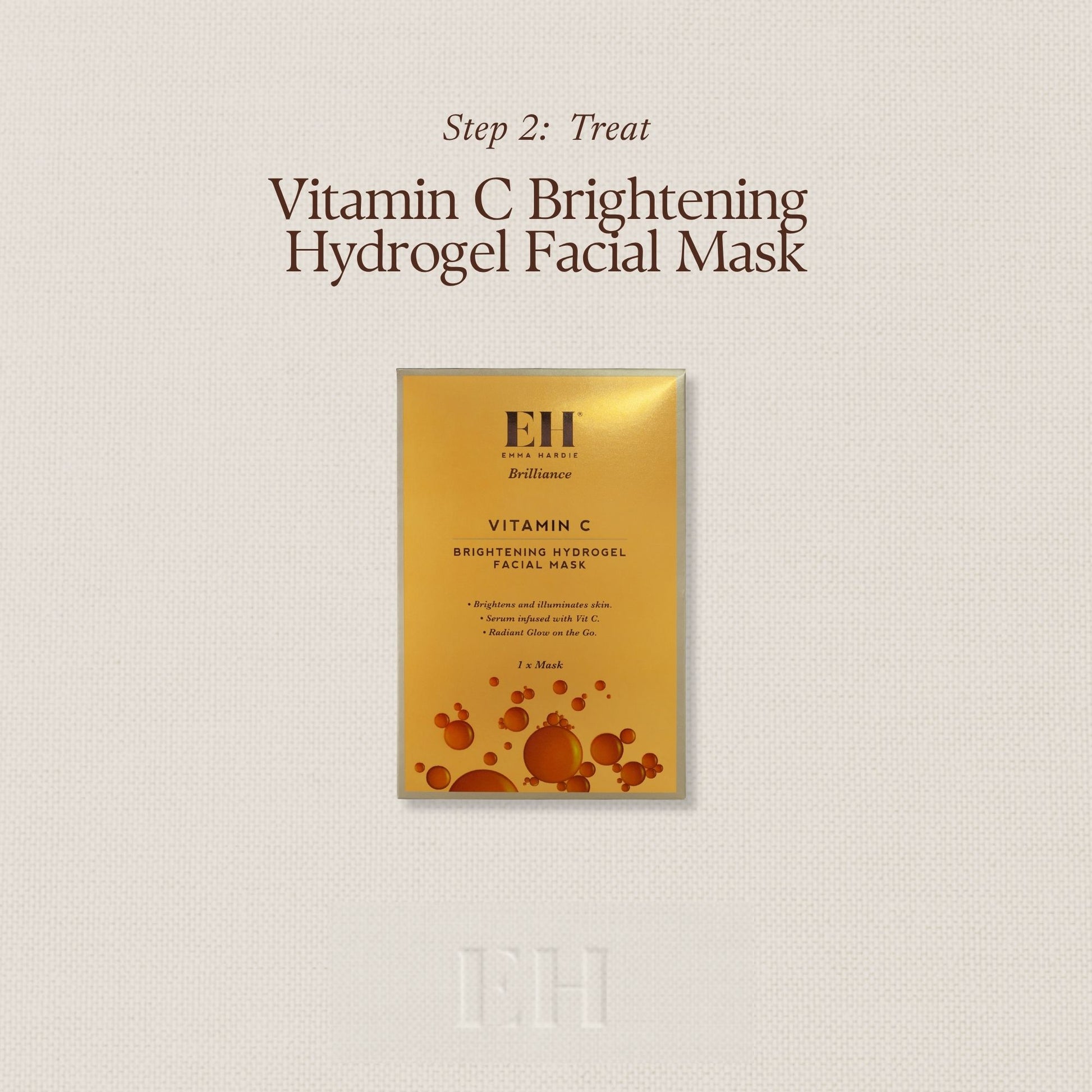 Step 2: Treat
Vitamin C Brightening Hydrogel Facial Mask