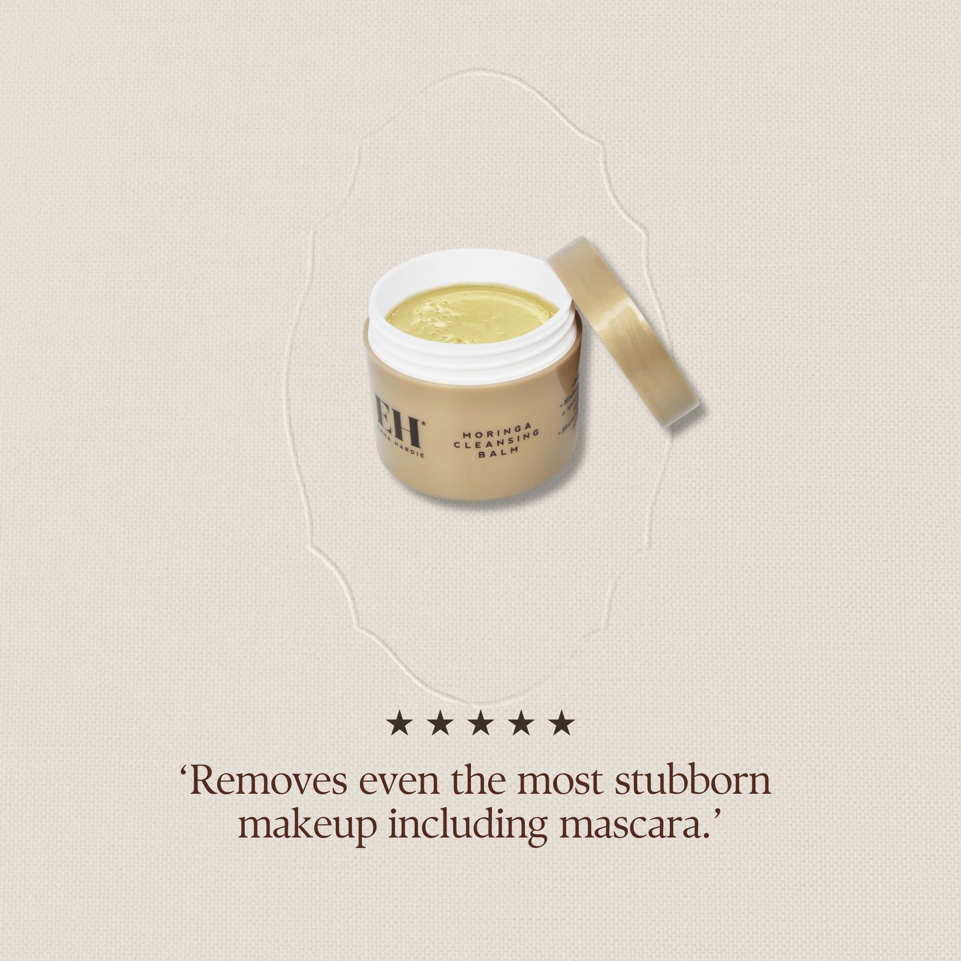 Moringa balm review:
"Removes even the most stubborn 
makeup including mascara."