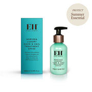 Enna Hardy Moringa Luxury Hand & Nail Treatment SPF30 with packaging on a white background with a 'Protect  Summer  Essential' sticker