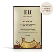Emma Hardie Hydrating Hydrogel Facial Mask packaging on a white background with a 'Cool down: Summer essential' sticker