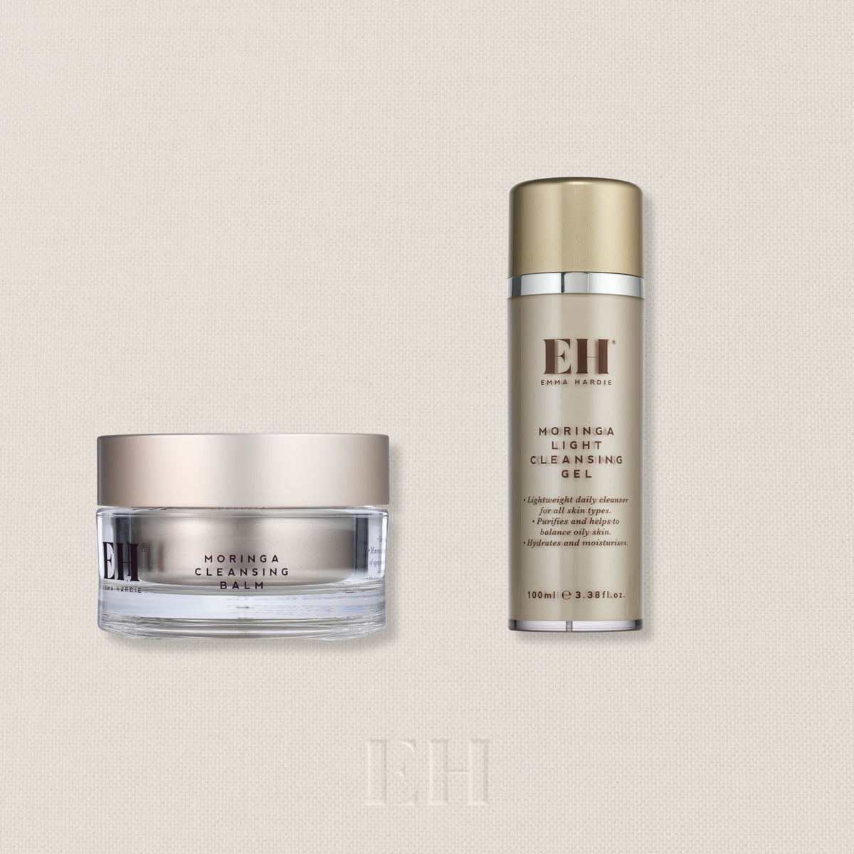 Emma Hardie the Double Cleanse Bundle with Moringa Cleansing Balm and Moringa Light Cleansing Gel worth £89