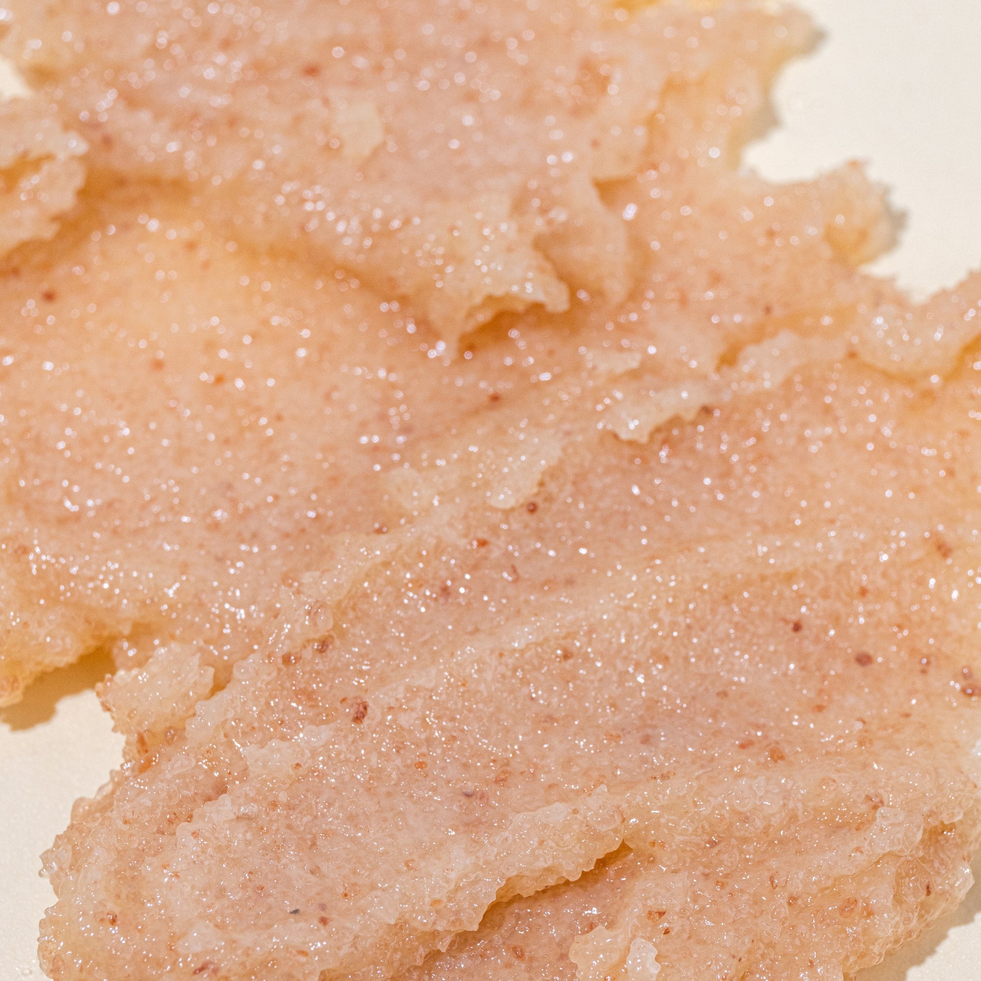 Close-up of a beige-colored substance with a textured surface