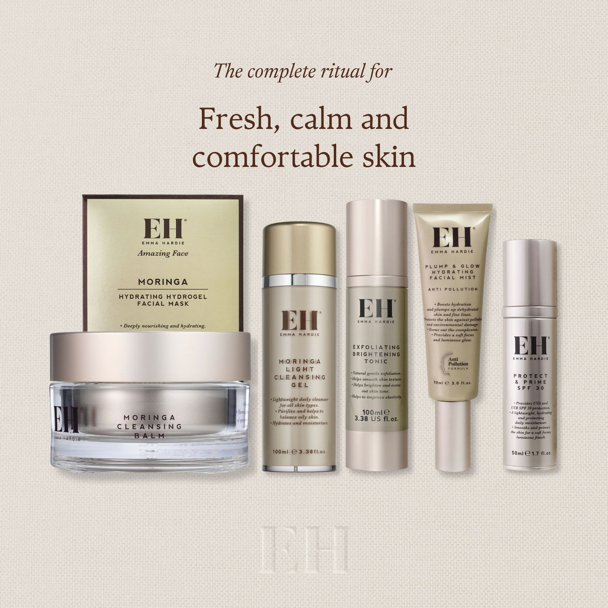 The complete ritual for Fresh, calm and comfortable skin