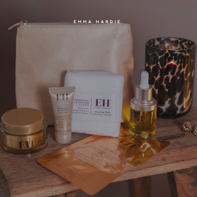 The Brightening Collection Featuring our Vitamin C Brilliance Cleansing Balm, glow-boosting Hydrogel Mask, Protect & Prime SPF 30 and the luminosity-enhancing Brilliance Facial Oil.