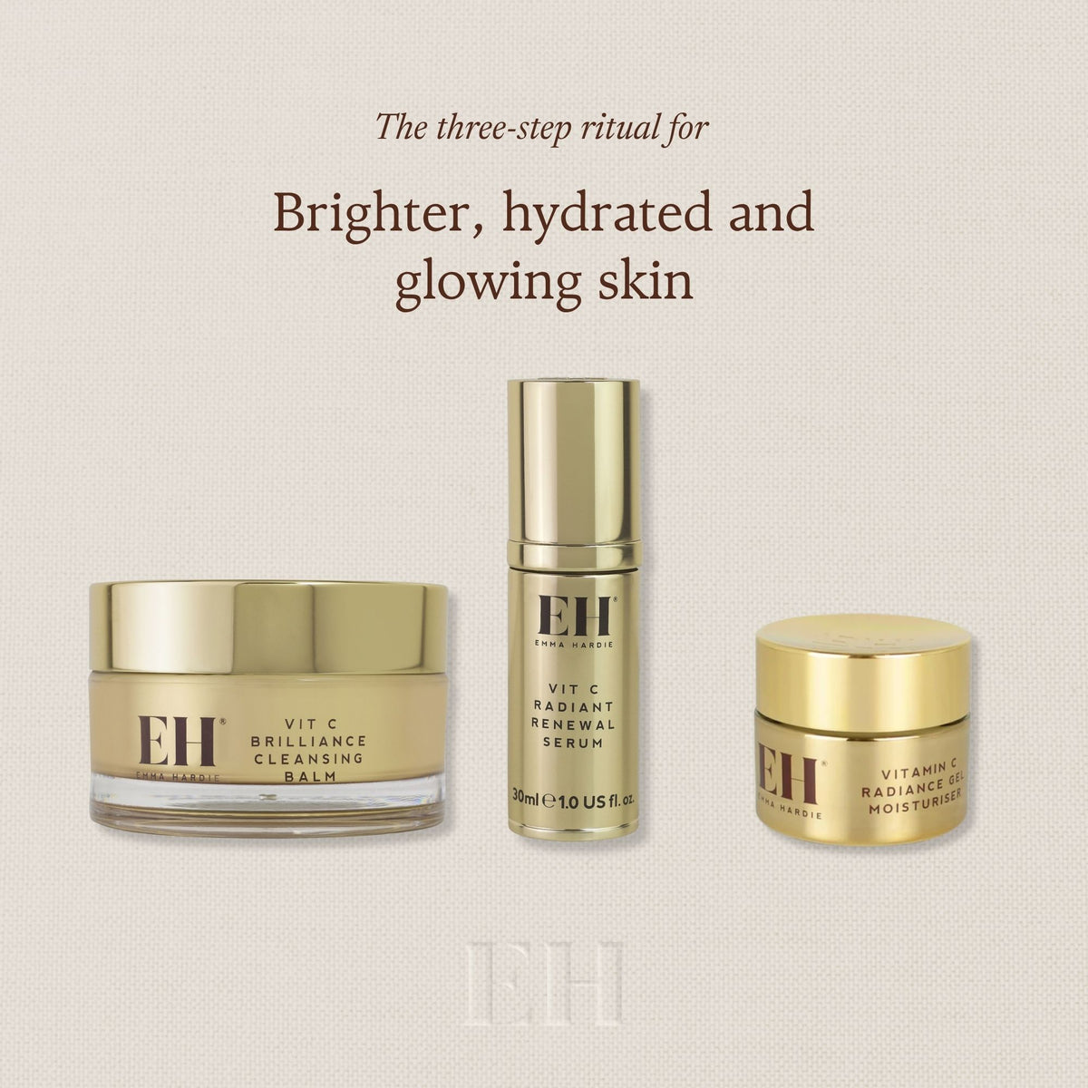 The three-step ritual for Brighter, hydrated and glowing skin